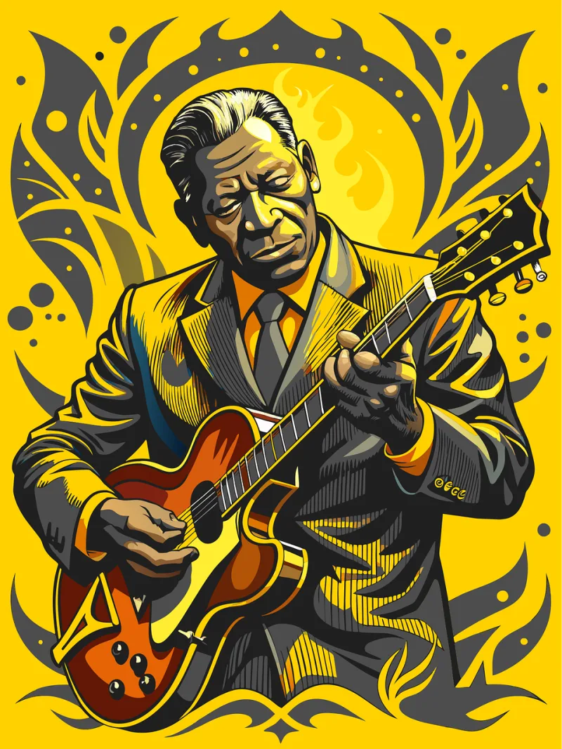 Man Guitar player Guitar Stickdatei – Musik