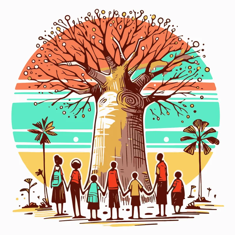 People Tree Baobab Stickdatei – Natur