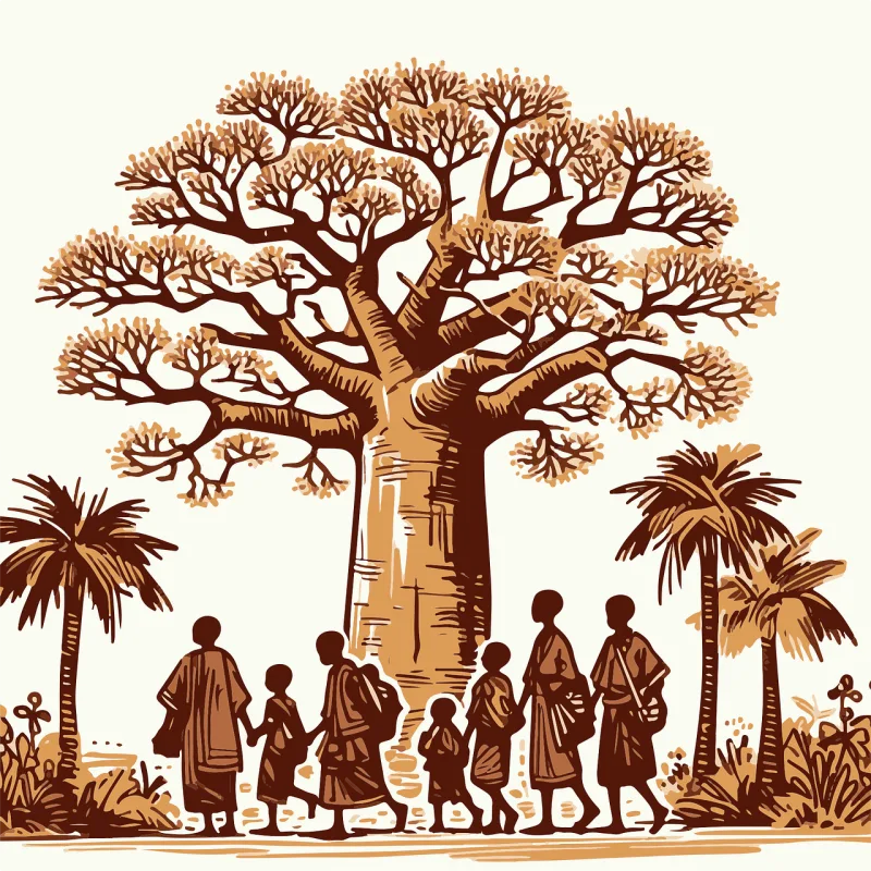 Tree Giant Life Stickdatei – Natur