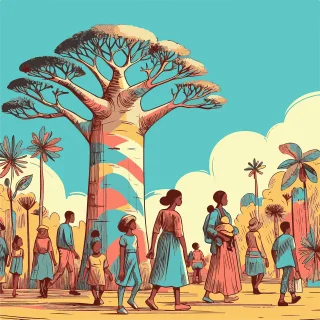 Tree Giant Travel Stickdatei