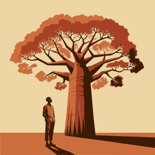 Man Nature Tree Stickdatei – Natur