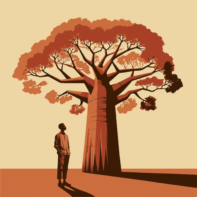 Man Nature Tree Stickdatei – Natur