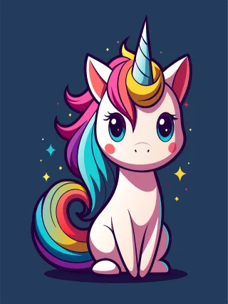 Unicorn Pony Fantasy Stickdatei
