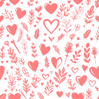 Valentine Poster Flower background Stickdatei – Herzen & Liebe