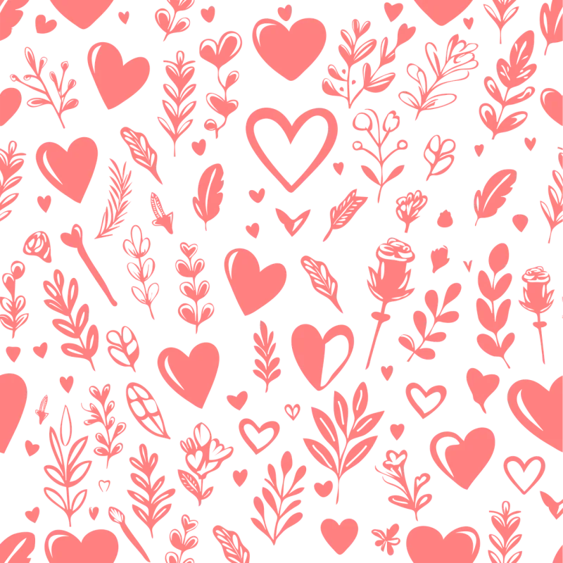 Valentine Poster Flower background Stickdatei – Herzen & Liebe