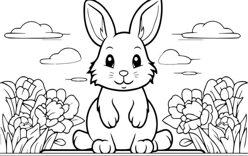 Ai generated Beautiful flowers Easter Stickdatei – Tiere