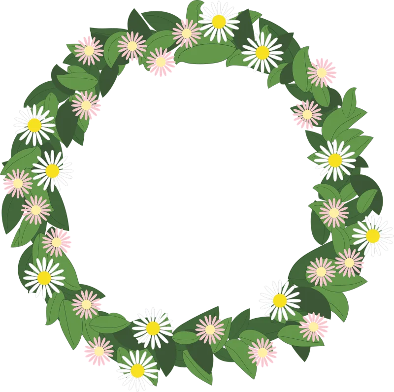 Wreath Nature Price collar Stickdatei – Blumen