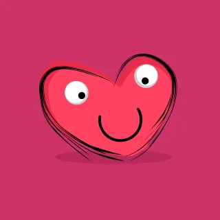 Heart Cute Cartoon Stickdatei