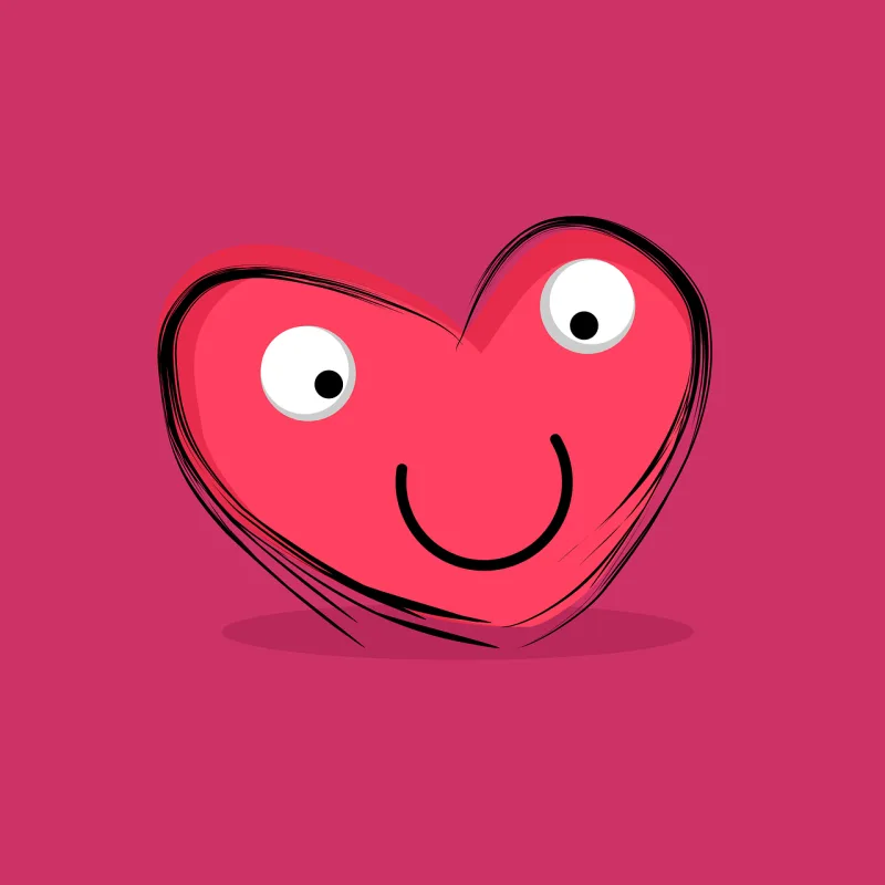 Heart Cute Cartoon Stickdatei – Herzen & Liebe