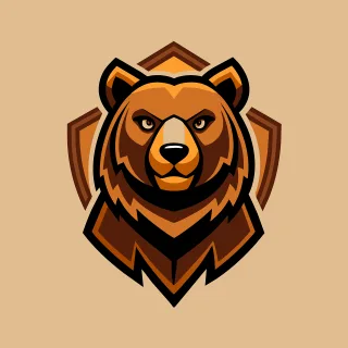 Ai generated Bear Head Stickdatei