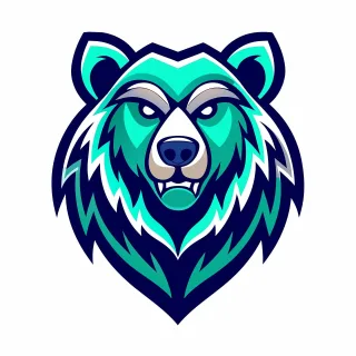 Ai generated Bear Head Stickdatei