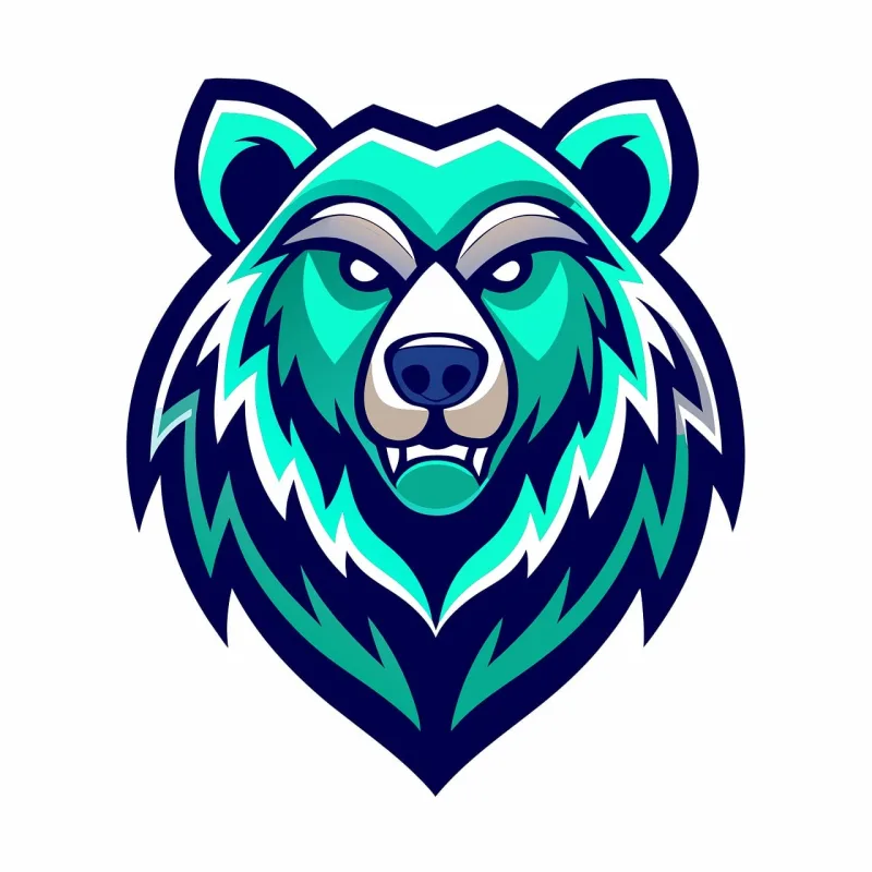 Ai generated Bear Head Stickdatei – Tiere
