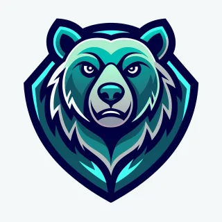 Ai generated Bear Head Stickdatei
