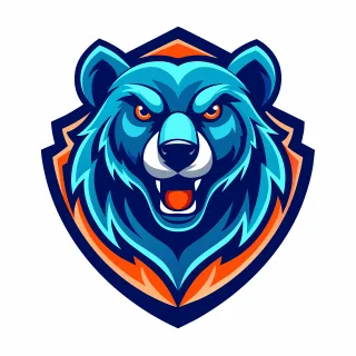Ai generated Bear Head Stickdatei