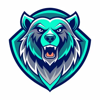 Ai generated Bear Head Stickdatei
