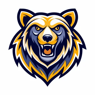 Ai generated Bear Head Stickdatei