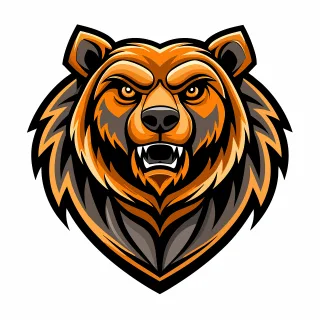 Ai generated Bear Logo Stickdatei