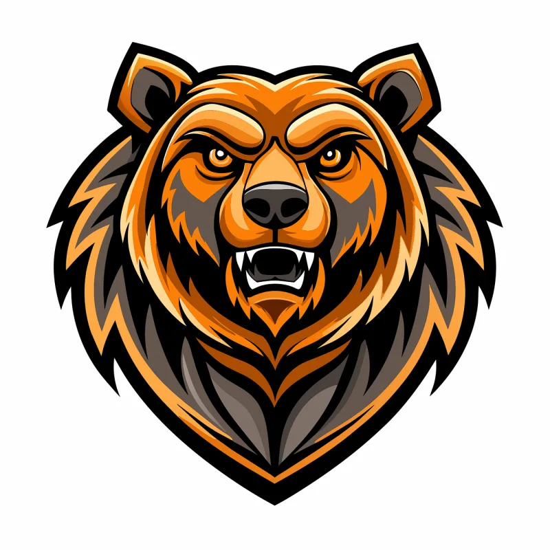 Ai generated Bear Logo Stickdatei – Tiere