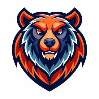 Ai generated Bear Head Stickdatei