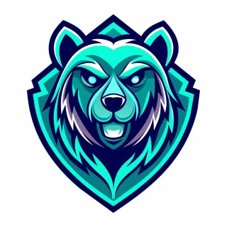 Ai generated Bear Head Stickdatei