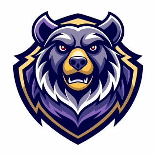 Ai generated Bear Head Stickdatei