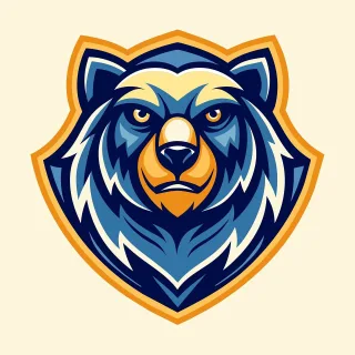 Ai generated Bear Head Stickdatei