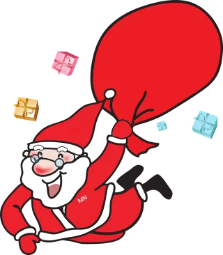 Santa claus Christmas Gift Stickdatei