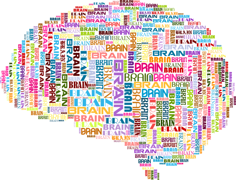 Brain Mind Typography Stickdatei – Natur