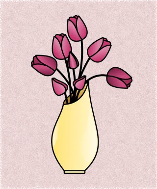 Pink Tulips Flowers Stickdatei