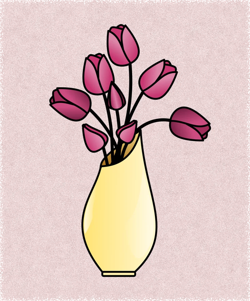 Pink Tulips Flowers Stickdatei – Blumen