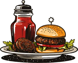 Hamburger Burger Cheeseburger Stickdatei