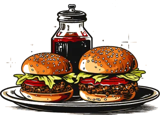 Hamburger Burger Cheeseburger Stickdatei