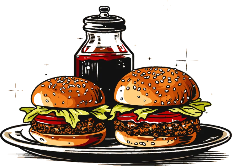 Hamburger Burger Cheeseburger Stickdatei – Essen & Trinken