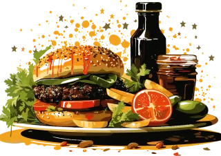 Hamburger Burger Cheeseburger Stickdatei
