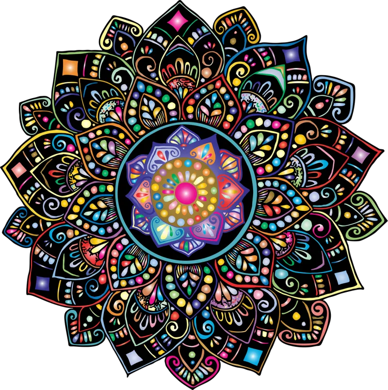 Mandala Floral Flourish Stickdatei – Kinder