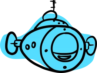 Submarine Underwater Nautical Stickdatei – Fahrzeuge