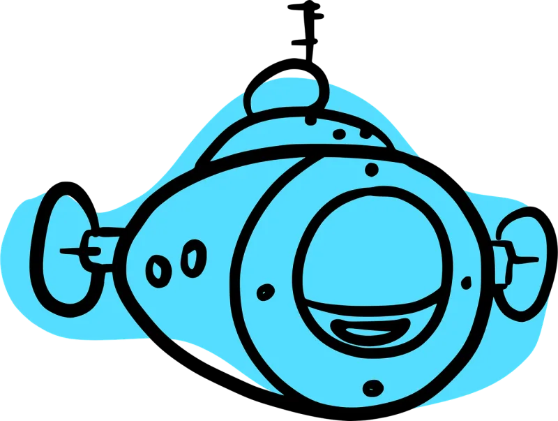 Submarine Underwater Nautical Stickdatei – Fahrzeuge