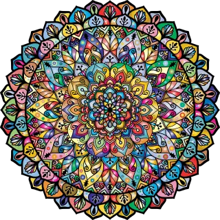 Mandala Nature Floral Stickdatei – Kinder
