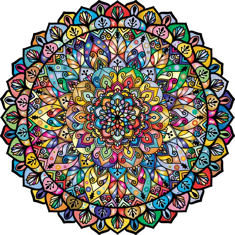 Mandala Nature Floral Stickdatei – Kinder