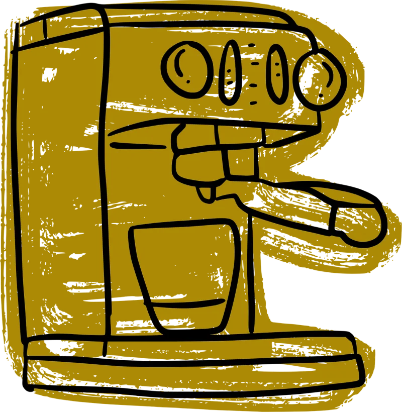 Coffee machine Caffeine Sketch Stickdatei – Essen & Trinken