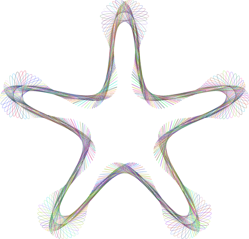 Star Geometric Nature Stickdatei – Weihnachten