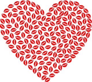 Lips Heart Love Stickdatei