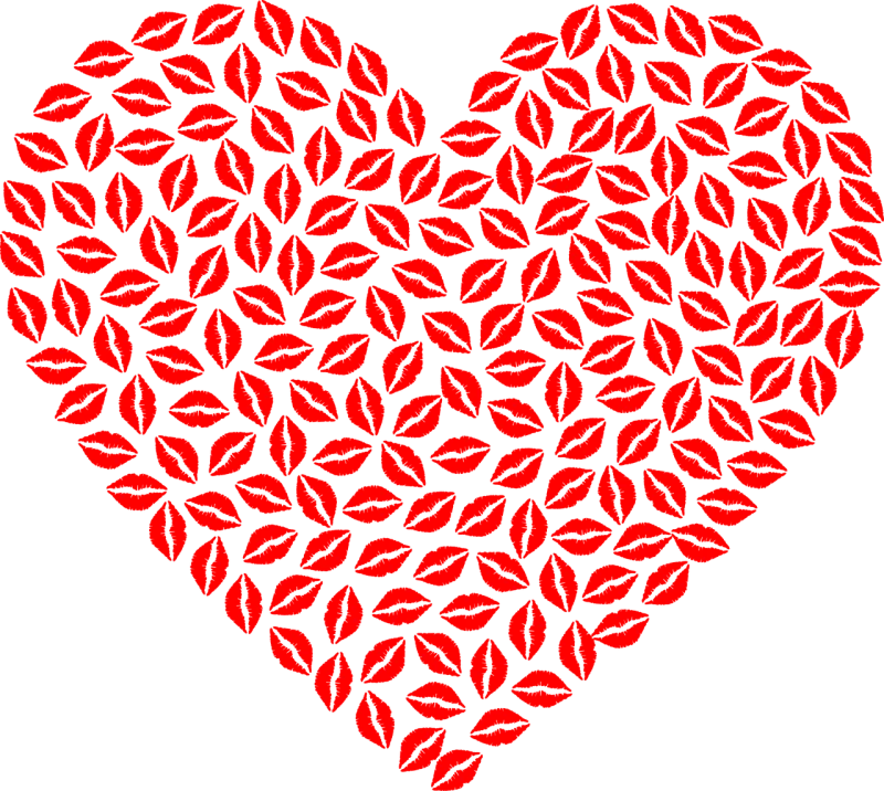 Lips Heart Love Stickdatei – Herzen & Liebe