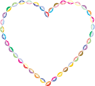 Lips Heart Frame Stickdatei