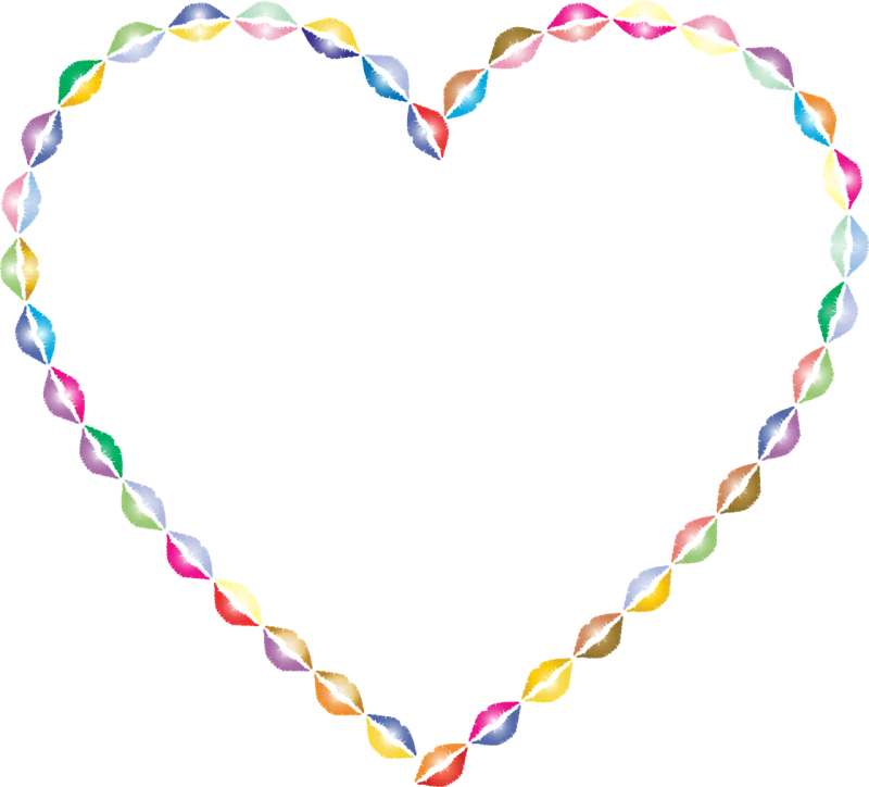 Lips Heart Frame Stickdatei – Herzen & Liebe