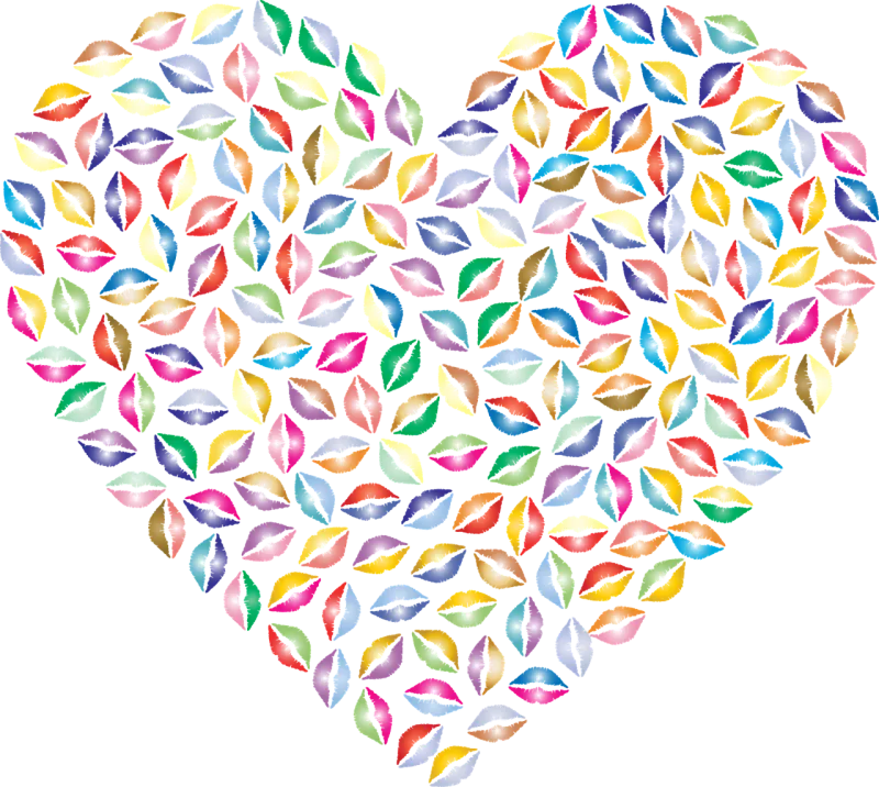 Lips Heart Love Stickdatei – Herzen & Liebe