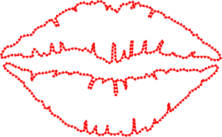 Lips Heart Love Stickdatei