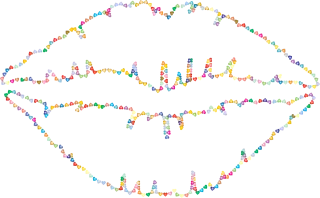 Lips Heart Love Stickdatei