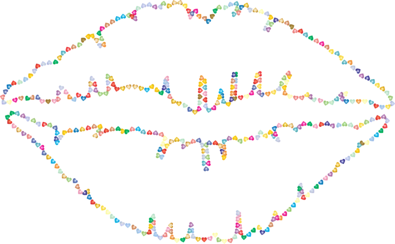 Lips Heart Love Stickdatei – Herzen & Liebe
