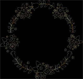 Wreath Frame Border Stickdatei – Weihnachten
